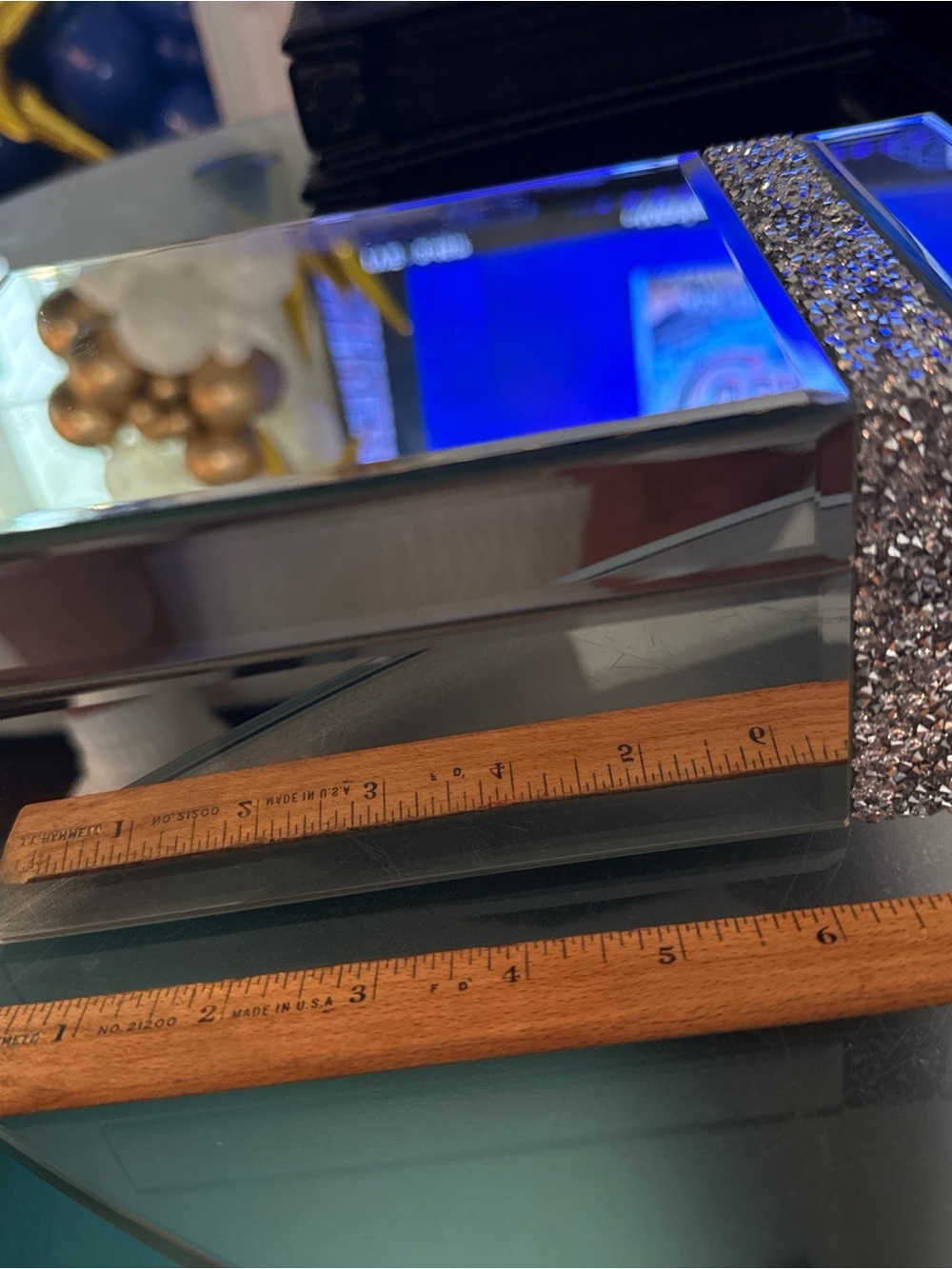 All Glass Jewelry Box Storage and Organizer Silver Tone